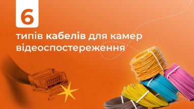 6 типів кабелів для камер відеоспостереження