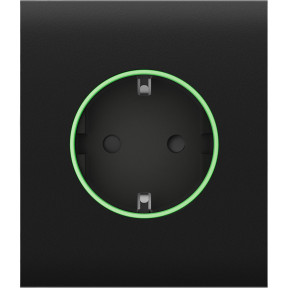 Ajax СenterCover (smart) [ type F ] Black - Передня панель та кришка розетки