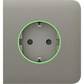 Ajax SideCover (smart) [ type F ] Olive - Передня панель та кришка розетки