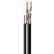 Cat. 5e U/UTP РЕ steel cord 4x2x24 AWG (k) трос (70910181) бухта 305м - Кабель кручена пара ЗЗКМ (UTP мідь вуличний з тросом)