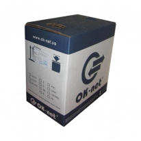 Кабель OK-NET (UTP медь патчкордовый )КГПВ-ВП (100) 4*2*0,48 (U/UTP-cat.5E-SL patch AWG26, бухта 305