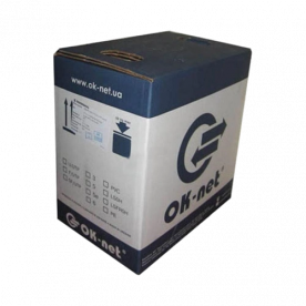 Кабель OK-NET (UTP мідь патчкордовий) КГПВ-ВП (100) 4*2*0,48 (U/UTP-cat.5E-SL patch AWG26, бухта 305