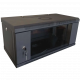 Hypernet WMNC-4U-FLAT-AC-BLACK 4U 600x450 - Шафа коммутаційна настінна розбірна чорна