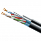 Cat. 5e F/UTP PE 4х2х24 AWG + S. M. трос (к)(72113) бухта 500м - Кабель вита пара ЗЗКМ (FTP мідь вуличний із тросом)
