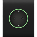 Ajax СenterCover (smart) [ type F ] Black - Передня панель та кришка розетки