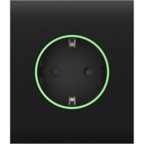 Ajax CenterCover (smart) [ type F ] Black - Передняя панель и крышка розетки