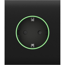 Ajax CenterCover (smart) [ type F ] Black - Передняя панель и крышка розетки