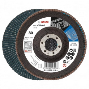 Bosch X571 125 мм K80 (2608606924) - Пелюстковий шліфкруг