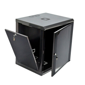 Коммутационный шкаф 19"12U, 600x500x640мм (Ш*Г*В), эконом,акриловое стекло, черный