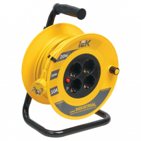 Подовжувач-катушка IEK 4гн 20м З/К УК20 т/з (3х1,5мм2) IP44