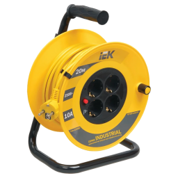 Подовжувач-катушка IEK 4гн 20м З/К УК20 т/з (3х1,5мм2) IP44
