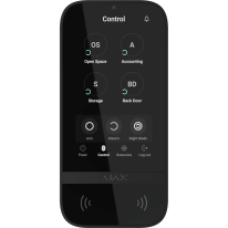 Ajax KeyPad TouchScreen Black - Бездротова клавіатура з сенсорним екраном і безконтактною авторизацією