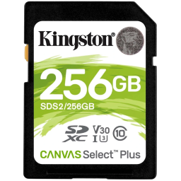 Карта памяти Kingston 256 GB SDXC Class 10 UHS-I U3 Canvas Select Plus SDS2/256GB