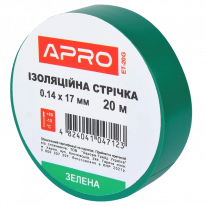 Iзоляцiйна стрiчка зелена APRO 0.14х17 мм 20 м