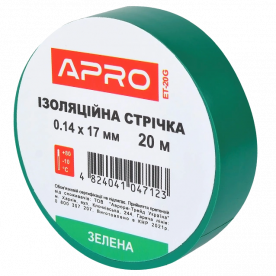 Iзоляцiйна стрiчка зелена APRO 0.14х17 мм 20 м