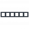 Schneider Electric EPH5800671 Asfora - Рамка на 6 постів антрацит горизонтальна