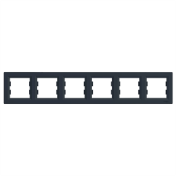 Schneider Electric EPH5800671 Asfora - Рамка на 6 постів антрацит горизонтальна