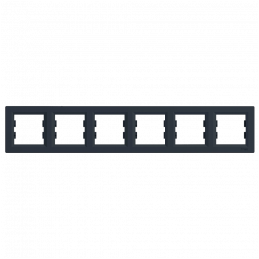 Schneider Electric EPH5800671 Asfora - Рамка на 6 постів антрацит горизонтальна