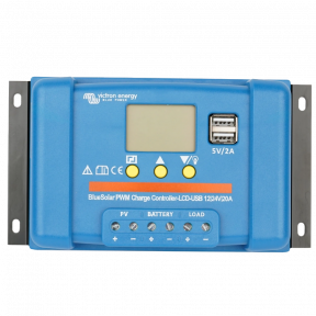 Контролер заряду Victron Energy BlueSolar PWM-LCD&USB 12/24V-20A(20A, 12/24В)