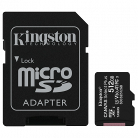 Kingston 512GB micSDXC Canvas Select Plus 100R A1 C10 Card + ADP Модуль флэш-памяти