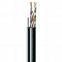 Cat. 5e U/UTP РЕ steel cord 4x2x24 AWG (k) трос (70910181) бухта 305м - Кабель кручена пара ЗЗКМ (UTP мідь вуличний з тросом)