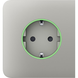 Ajax SideCover (smart) [ type F ] Oyster - Передня панель та кришка розетки