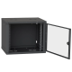 Шафа телекомунікаційна двері скло (чорна) IPCOM 9U 600x450