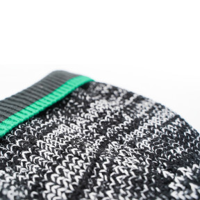 Шапка водонепроникна Dexshell Cuffed Beanie, р-р S/M (56-58 см) чорна з зеленою смужкою