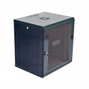 Комунікаційна шафа 19"12U, 600x500x640мм (Ш*Г*В), економ,акрилове скло, чорна