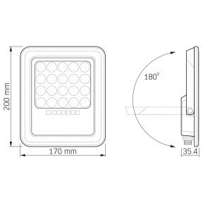 VIDEX 500Lm 5000K 3.2 V - LED прожектор автономный