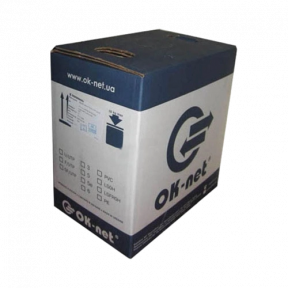 Кабель OK-NET (UTP мідь патчкордовий) КГПВ-ВП (100) 4*2*0,48 (U/UTP-cat.5E-SL patch AWG26, бухта 305
