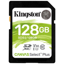 Карта памяти Kingston 128 GB SDXC Class 10 UHS-I U3 Canvas Select Plus SDS2/128GB