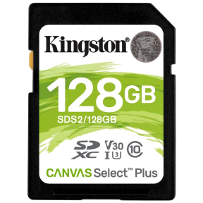Карта пам'яті Kingston 128 GB SDXC Class 10 UHS-I U3 Canvas Select Plus SDS2/128GB