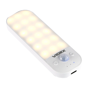 Світильник LED акумуляторний з датчиком руху VIDEX VL-NL014W-S