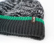 Шапка водонепроникна Dexshell Cuffed Beanie, р-р S/M (56-58 см) чорна з зеленою смужкою