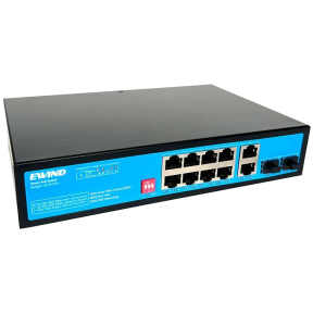 Ewind EW-S1912CG-AP - 12-портовий гігабітний POE з Uplink SFP комутатор