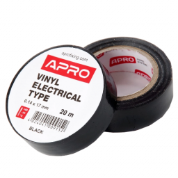 Iзоляцiйна стрiчка чорна APRO 0.14х17 мм 20 м