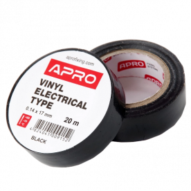 Iзоляцiйна стрiчка чорна APRO 0.14х17 мм 20 м