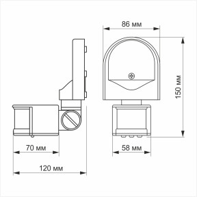 VIDEX VL-SPW02W 220V 1200W - Датчик руху та освітленості інфрачервоний