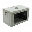Комутаційна шафа 19" 6U, 600x350x373мм (Ш*Г*В), економ,акрилове скло, сіра