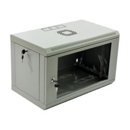 Комутаційна шафа 19" 6U, 600x350x373мм (Ш*Г*В), економ,акрилове скло, сіра