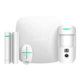 Ajax StarterKit Cam Plus Білий - Стартовий комплект системи безпеки з фотоверифікацією тривог та LTE