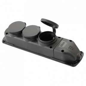 ERKA 6003 Колодка тройная с заглушкой 3*16 (каучук)