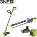 Комбінований садовий комплект RYOBI RY18LT18HTA-120 18V ONE+ (1x бездротовий триммер для трави 30 см, 1x бездротовий триммер для