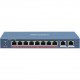 Hikvision DS-3E0310HP-E - 8-портовий некерований комутатор Fast Ethernet POE